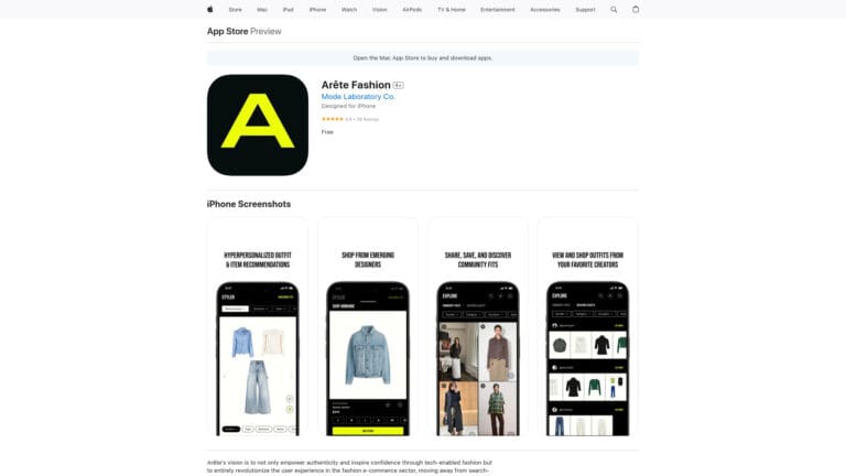 New Arête Fashion AI Tool Review