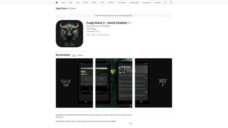 Innovative Fsagi Stock 2 AI Tool Review