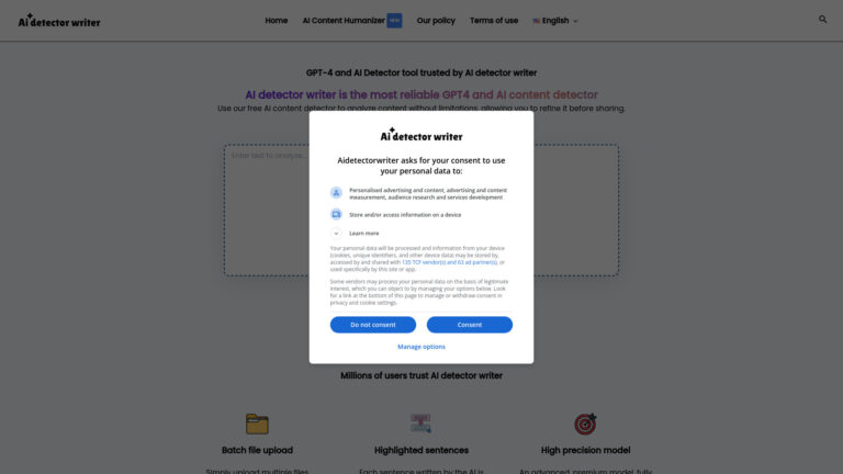 Popular AI Detector Writer AI Tool Review