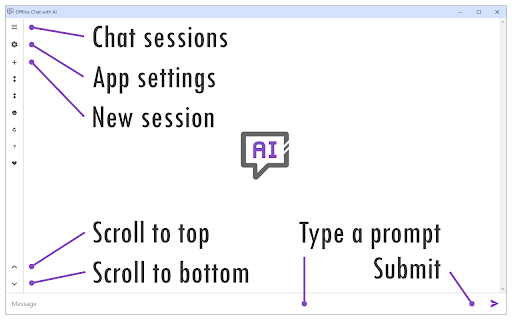 Offline Chat with AI ai chrome extension logo