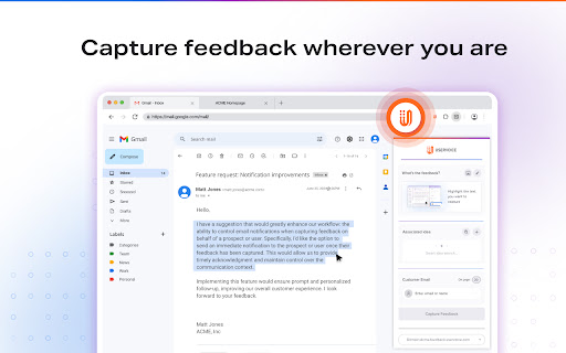 UserVoice Feedback Extension ai chrome extension logo