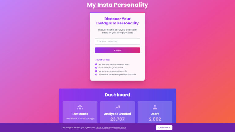 Trending My Insta Personality AI Tool Review