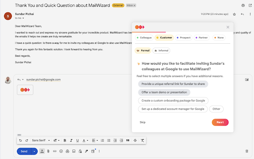 MailWizard.ai ai chrome extension logo