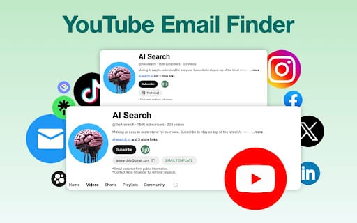 Email Finder on YouTube ai chrome extension