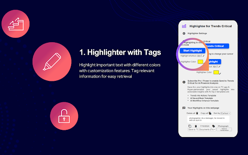 TrendsCritical Highlighter ai chrome extension logo