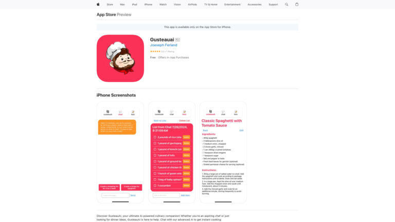 Innovative Gusteauai AI Tool Review