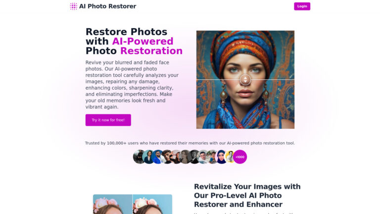 New AI Photo Restorer AI Tool Review