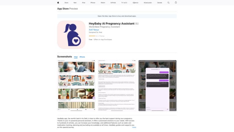 Trending Heybaby AI Pregnancy Assistant AI Tool Review