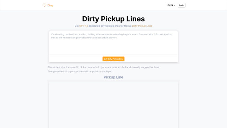 Advanced Dirty Pickup Lines AI Tool Review