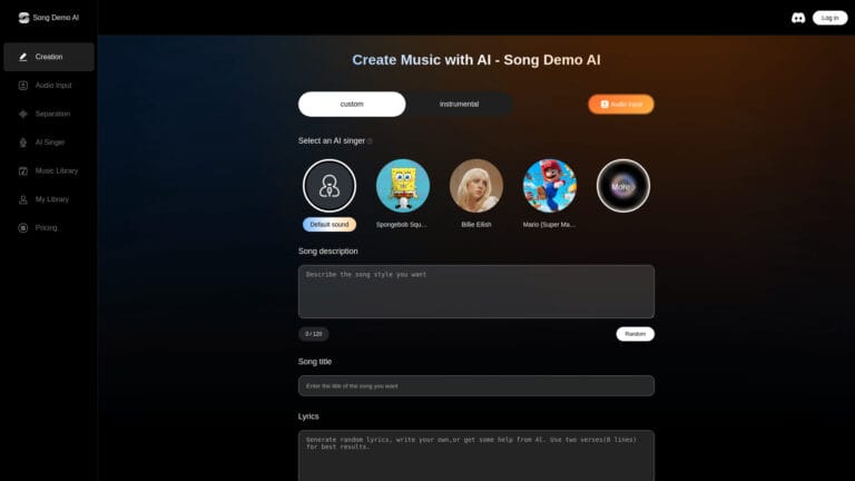 Free Song Demo AI AI Tool Review