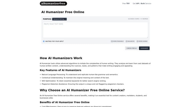 New AI Humanizer Free Online AI Tool Review