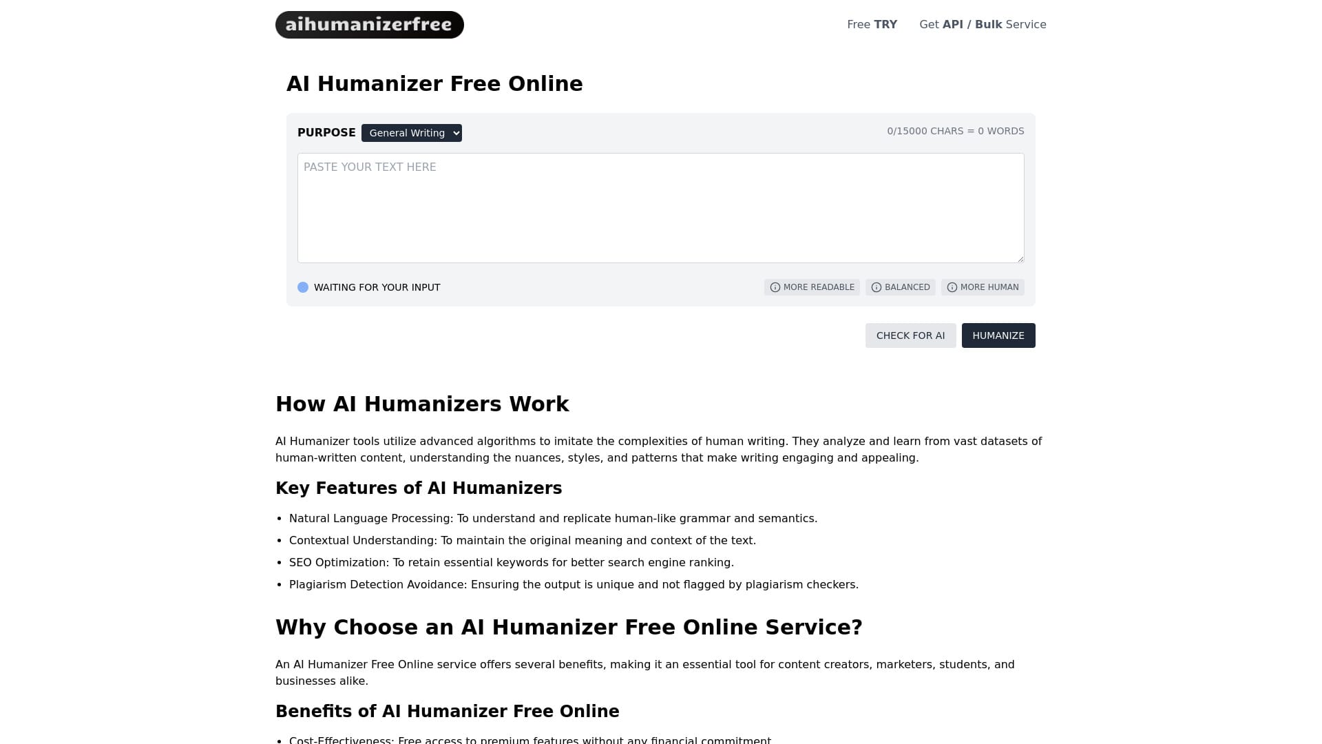 AI Humanizer Free Online logo