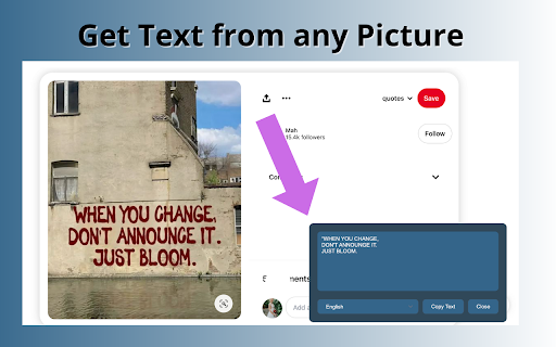 Pic to Text Converter ai chrome extension logo