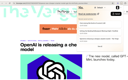 Nestornotes Chrome Extension ai chrome extension logo