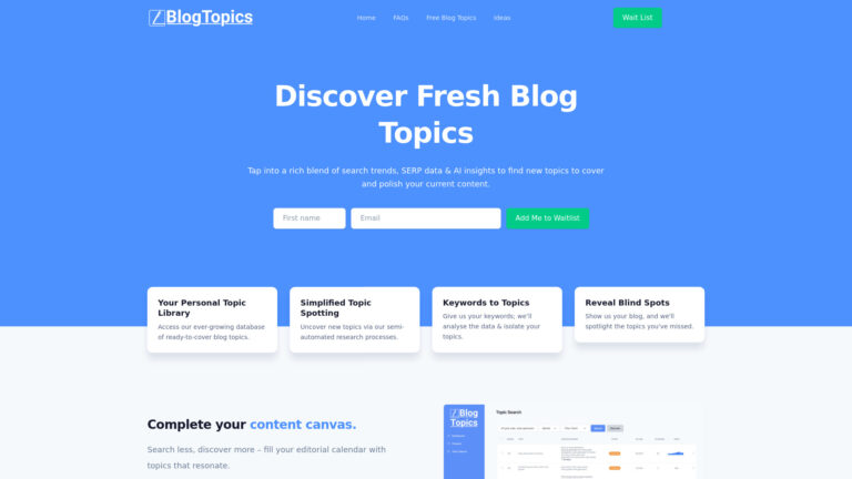 Free Blogtopics AI Tool Review