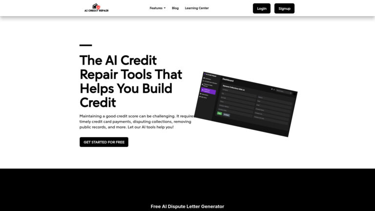 Top AI Credit Repair AI Tool Review
