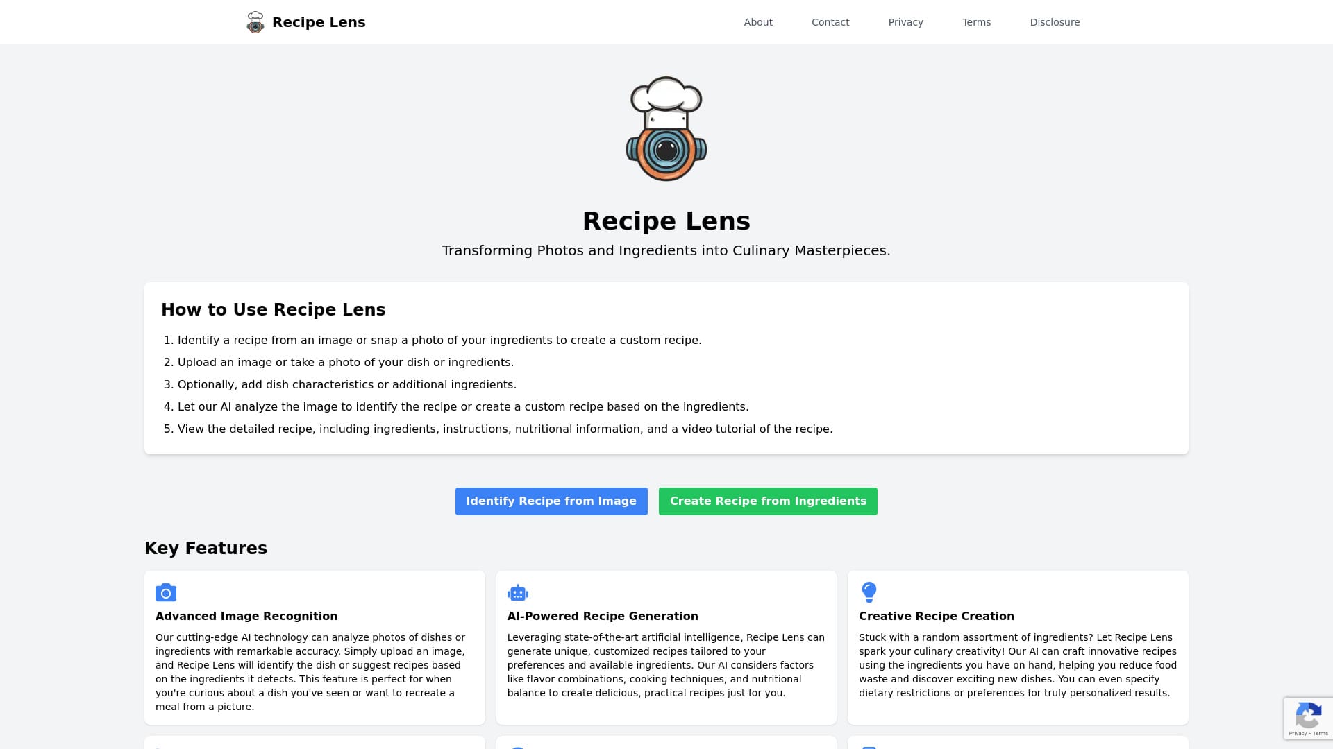 Recipe Lens logo