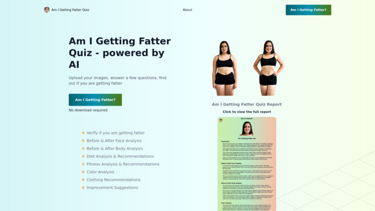 Free Am I Getting Fatter Quiz AI Tool Review