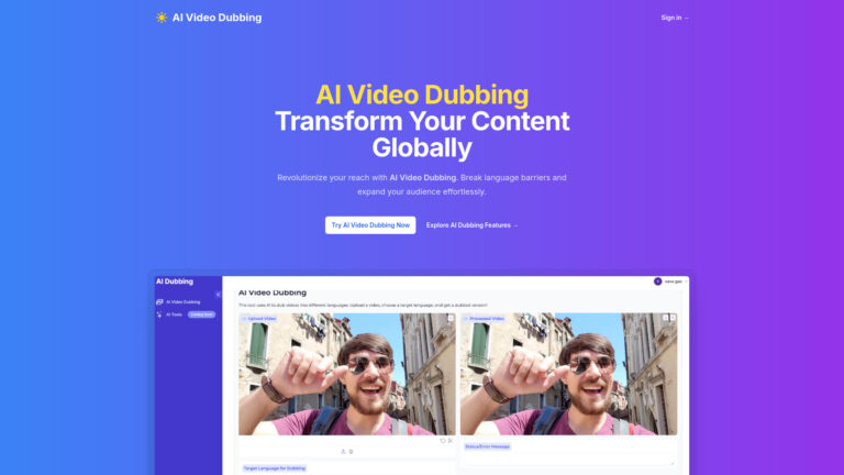 Powerful AI Video Dubbing AI Tool Review