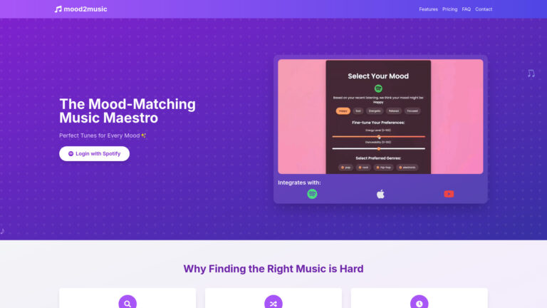 New Mood2music AI Tool Review