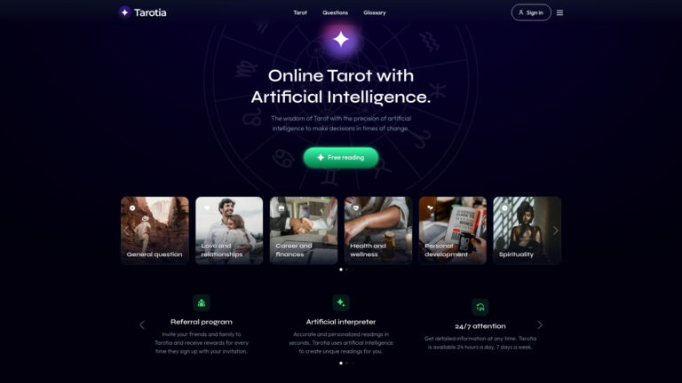 Free Tarotia AI Tool Review