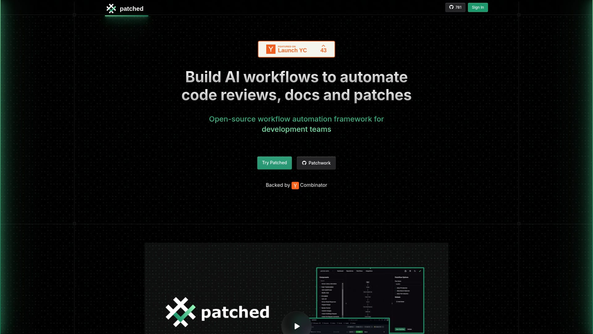 Patched logo