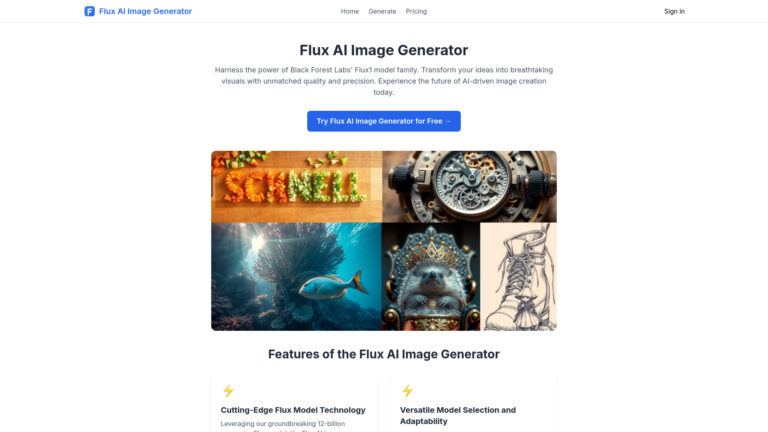 Innovative Flux AI Image Generator AI Tool Review
