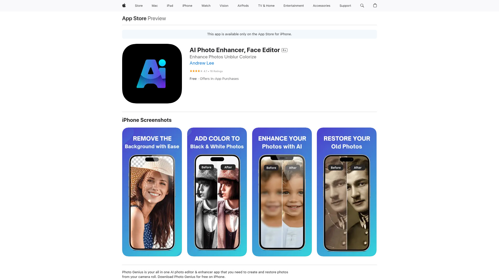 AI Photo Genius logo