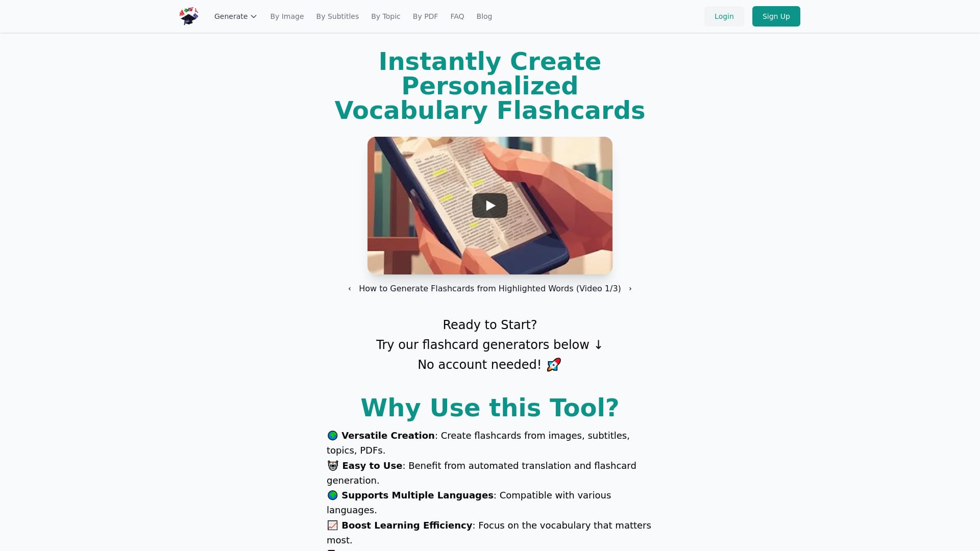 Personalized Vocab Flashcards logo