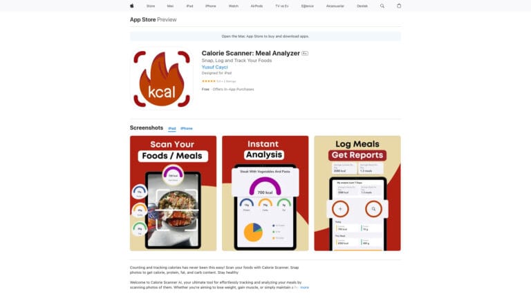 Top Calorie Scanner AI AI Tool Review