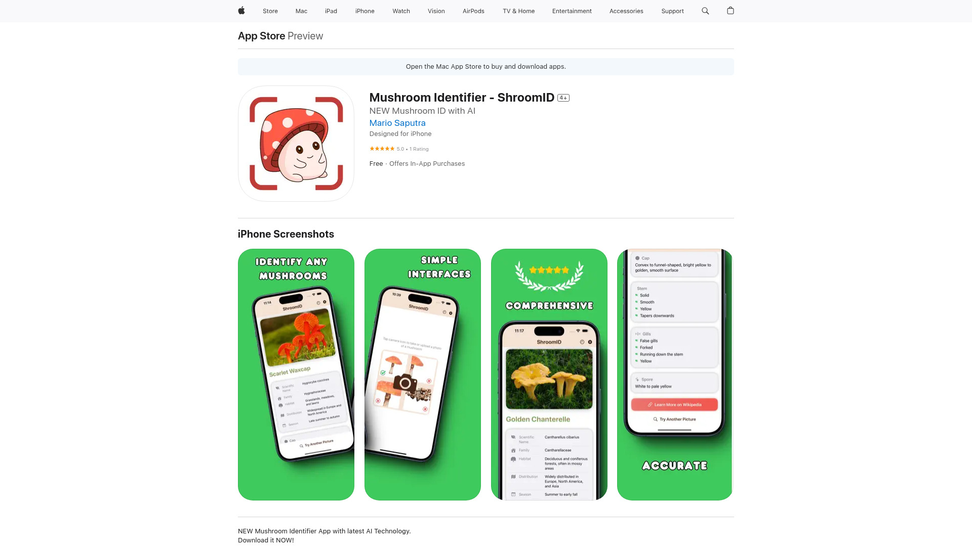 Mushroom Identifier logo