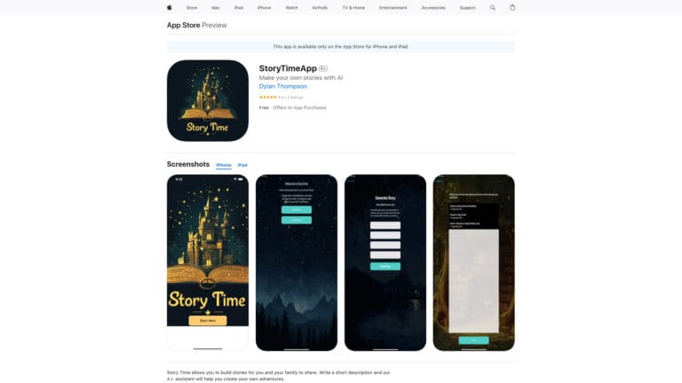 Innovative Storytimeapp AI Tool Review