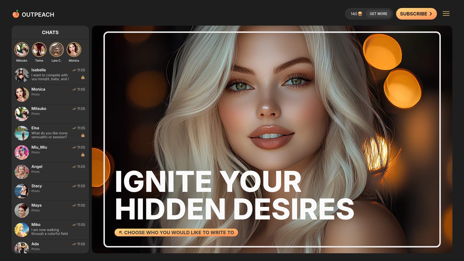 OutPeach logo