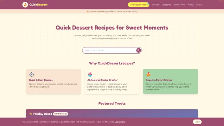 Top Quickdessert.recipes AI Tool Review