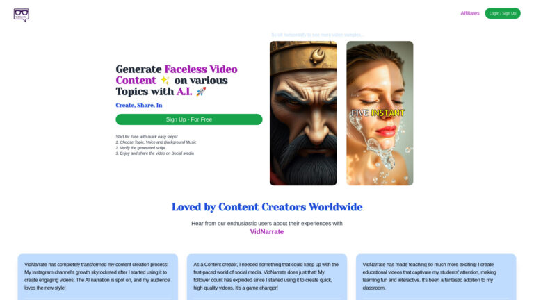 Powerful Vidnarrate AI Tool Review