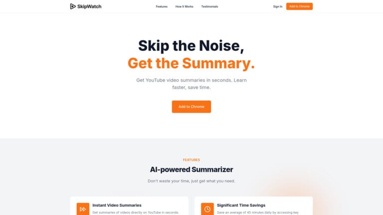 Powerful Skipwatch AI Tool Review