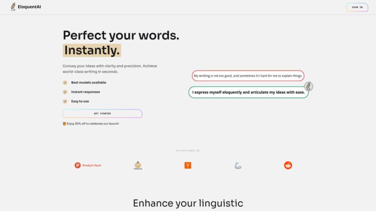 Free Eloquentai AI Tool Review