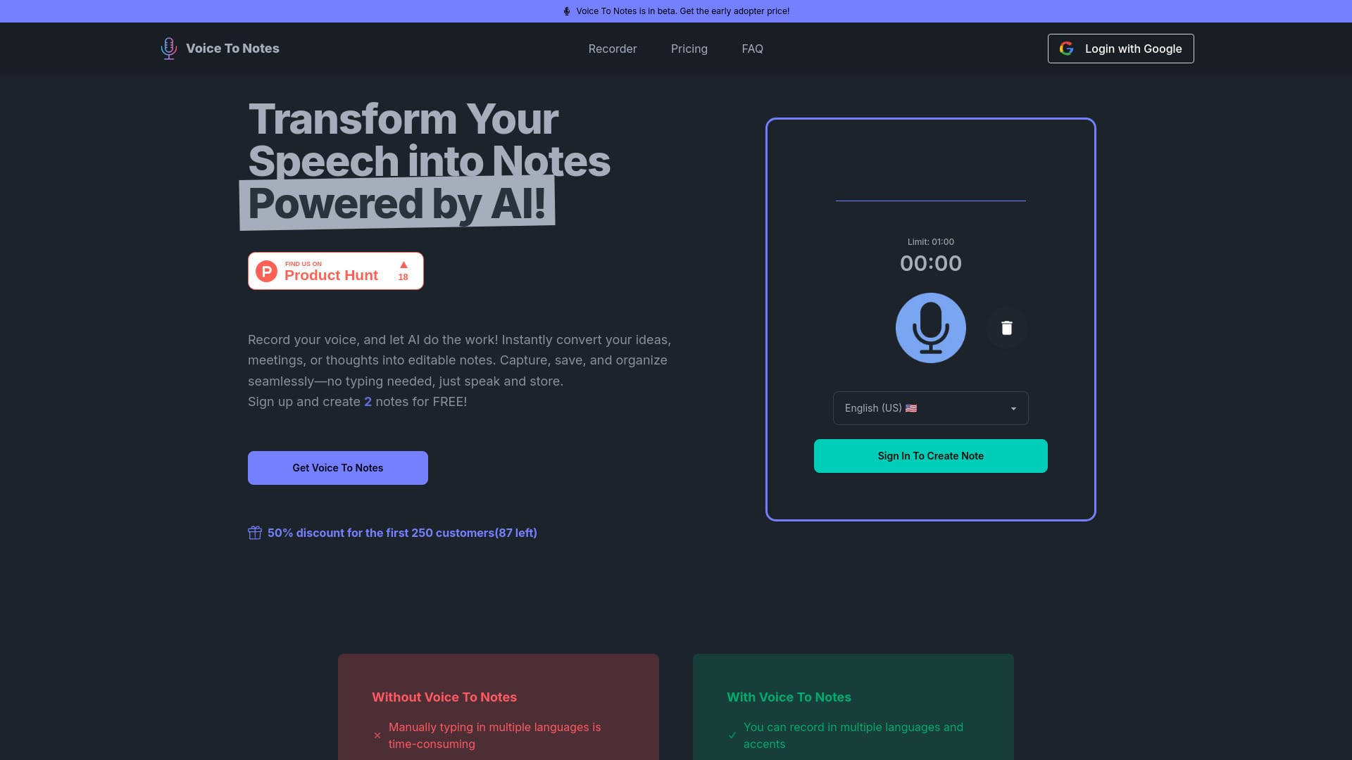Voice To Notes logo