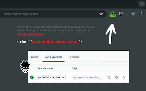 Domain Detective ai chrome extension logo