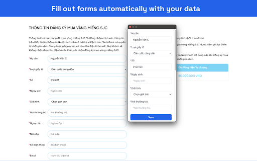 Automatically fill any forms! ai chrome extension logo