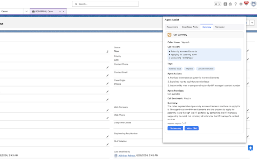 Avaamo Agent Assist ai chrome extension