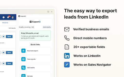 LinkedIn Sales Navigator Lead Exporter ai chrome extension logo