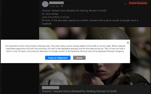 Facebook News Bridge ai chrome extension