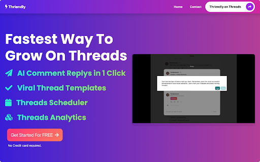 Thriendly ai chrome extension