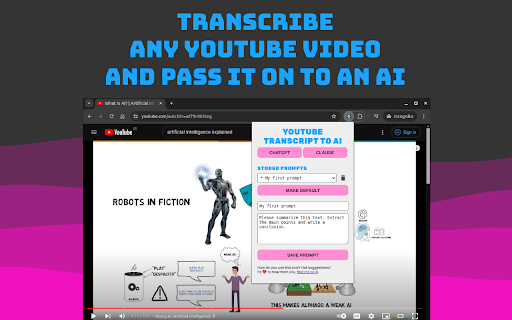 YouTube AI Insights Extension ai chrome extension logo