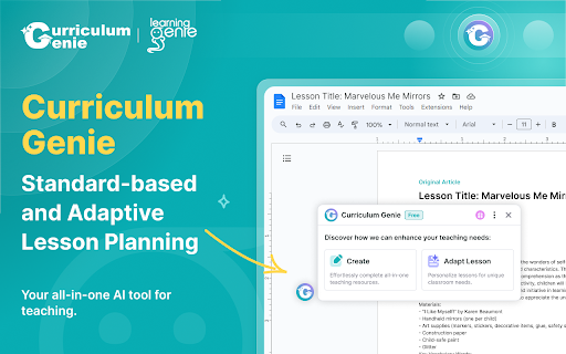 Curriculum Genie ai chrome extension logo