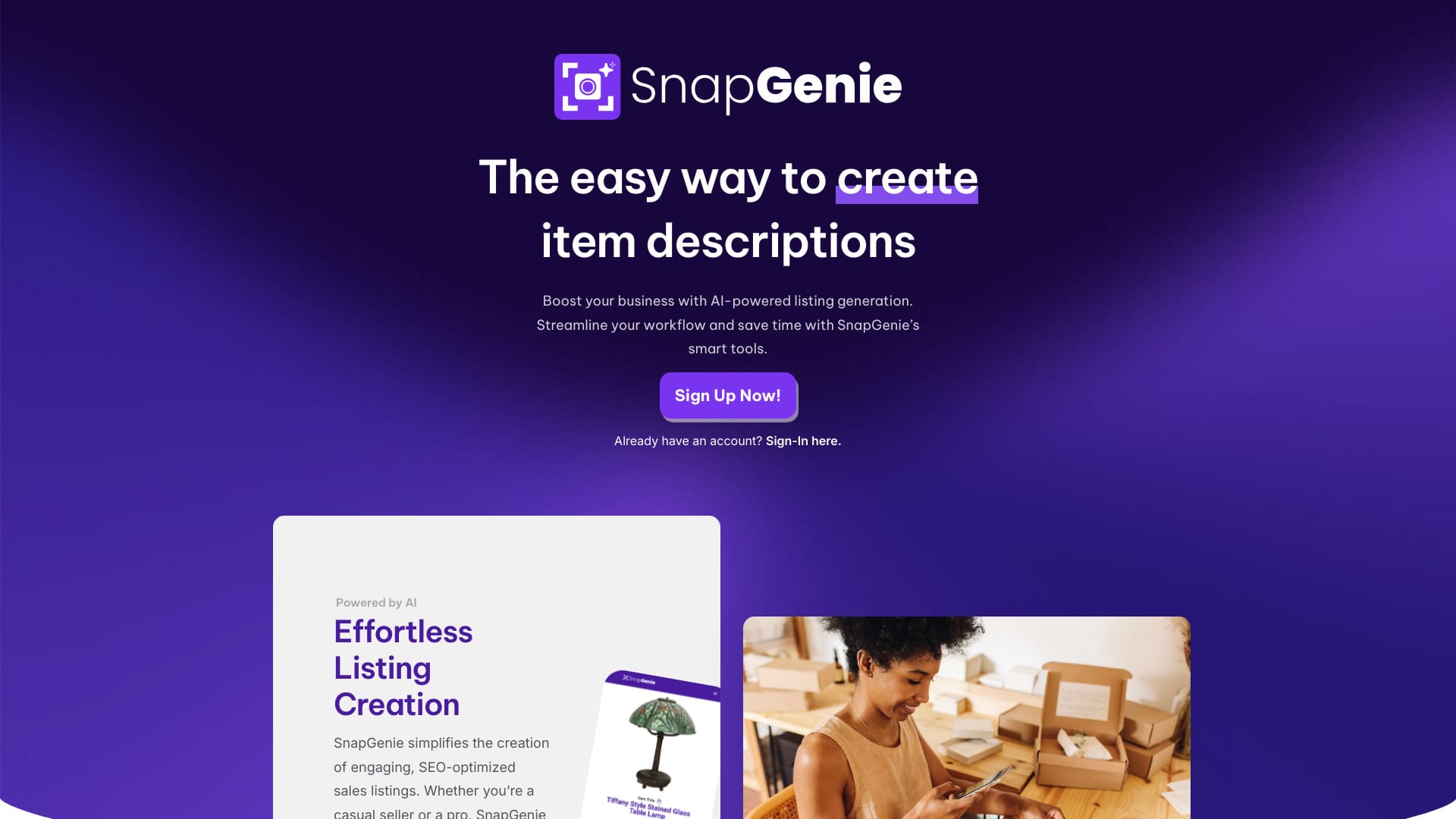 SnapGenie logo