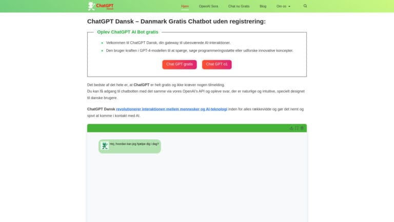 Best Chatgpt Dansk AI Tool Review