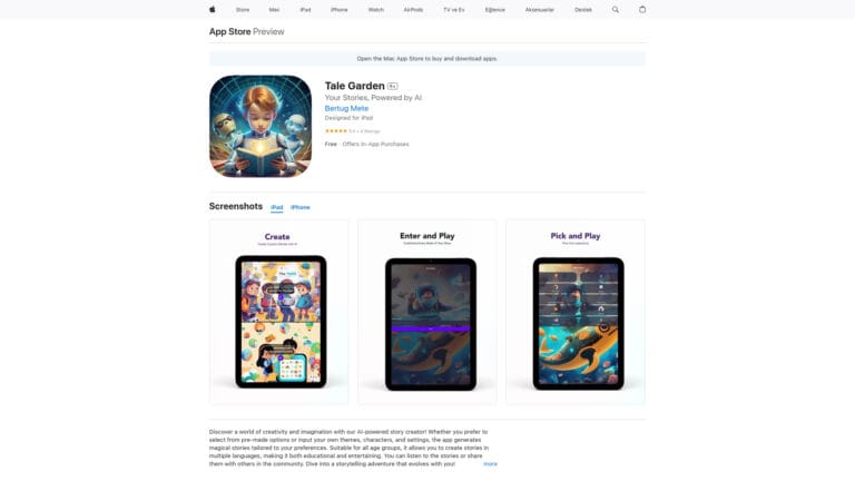 Innovative Tale Garden AI Tool Review