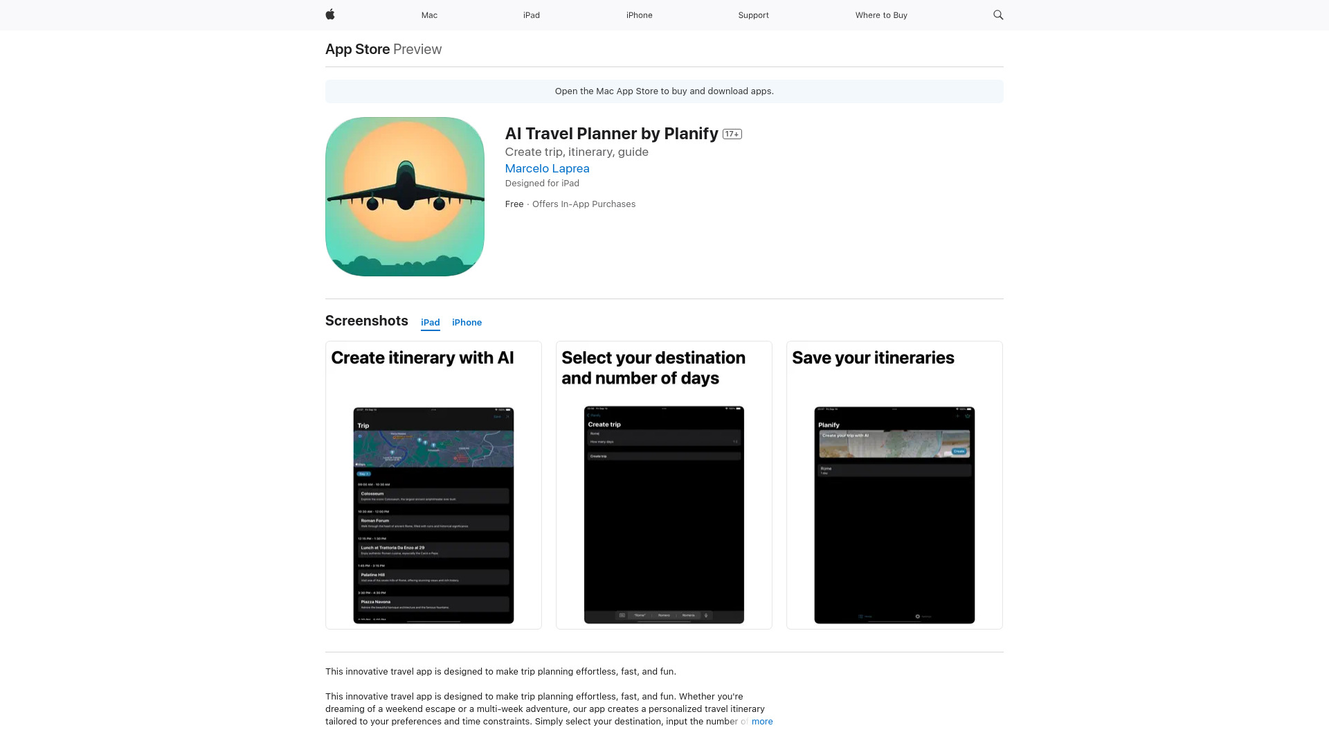 AI Travel Planner by Planify logo